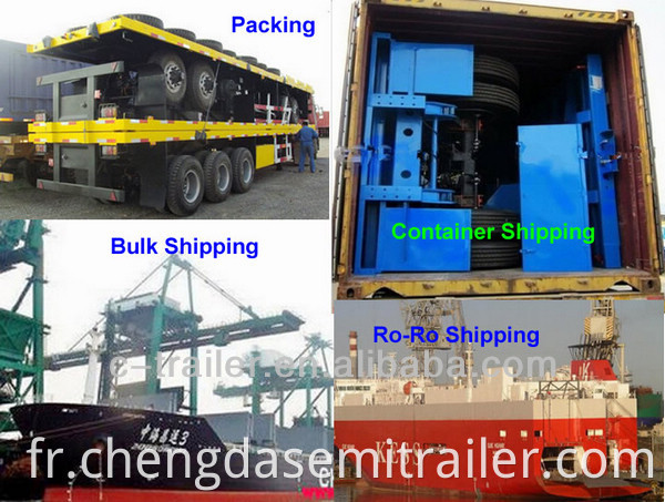 Lowbed trailer shipping